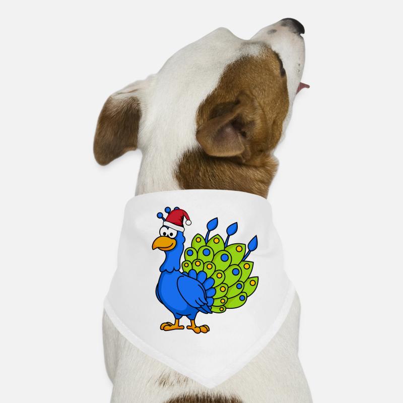 Peacock Comic Christmas Bandana pour chien
