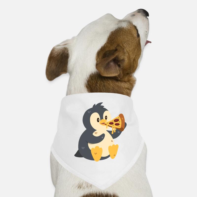 Penguin with pizza Dog Bandana