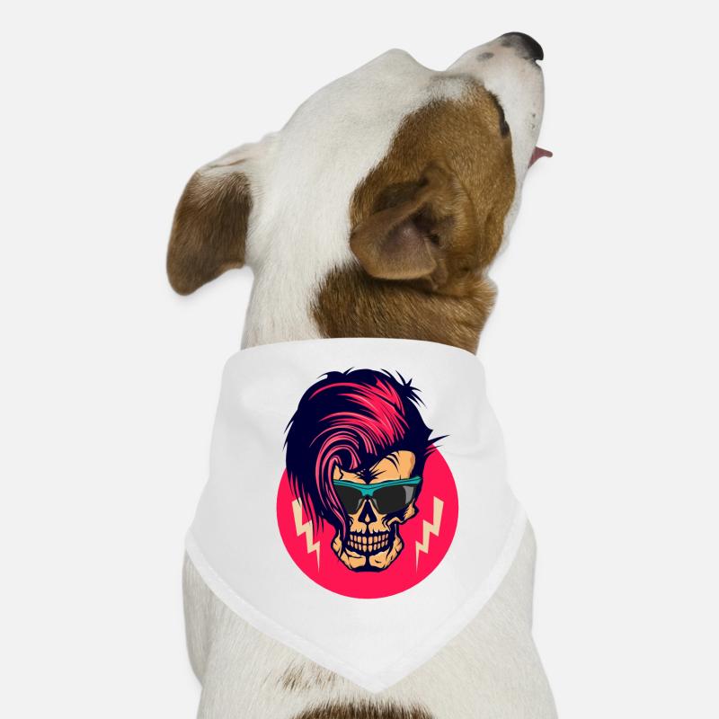 tete de mort hipster punk crane skull eclair coiff Bandana pour chien