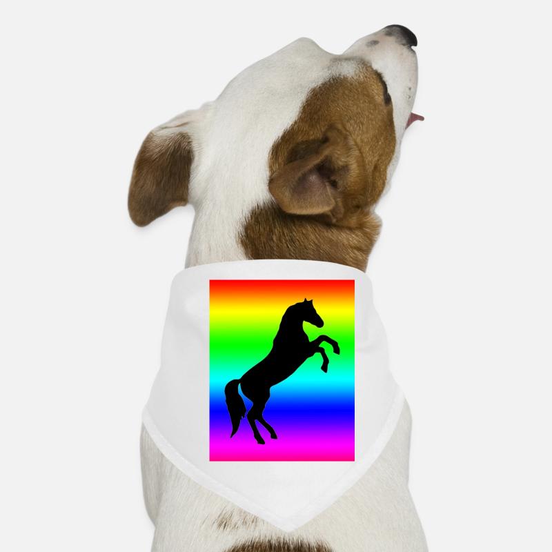 Regenbogen Pferd Hunde-Bandana