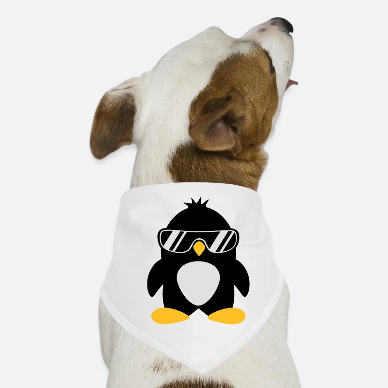 Cool oiseau pingouin chef mignon avec des lunettes de soleil Bandana pour chien