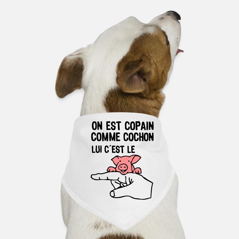 copain comme cochon citation expression doigt Bandana pour chien