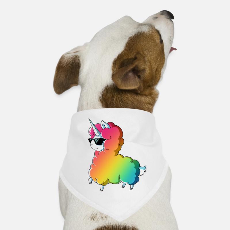 Fluffy Rainbow Unicorn Dog Bandana