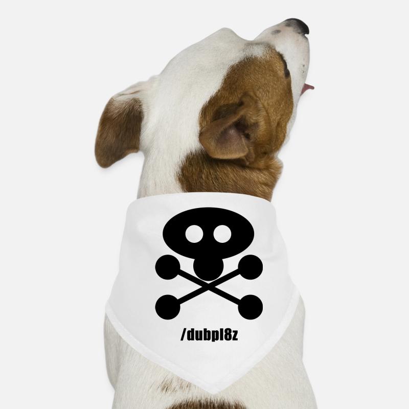DUBPL8Z logo design REVERSE with social tag Dog Bandana