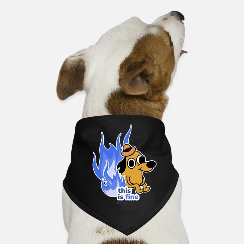 This is fine Hunde-Bandana