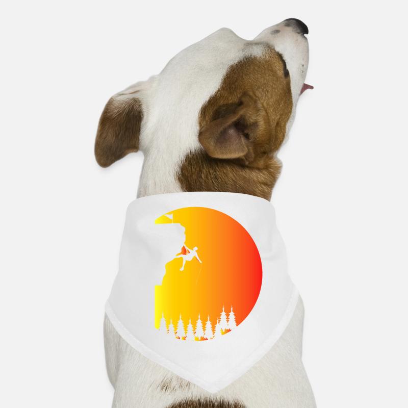 Bouldern Klettern Climbing - Hunde-Bandana - Weiß