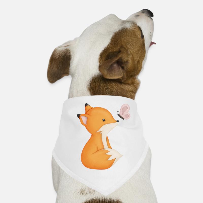 renard mignon avec papillon Bandana pour chien