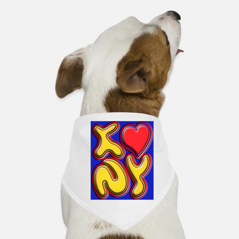 J’aime NY en différentes couleurs Bandana pour chien