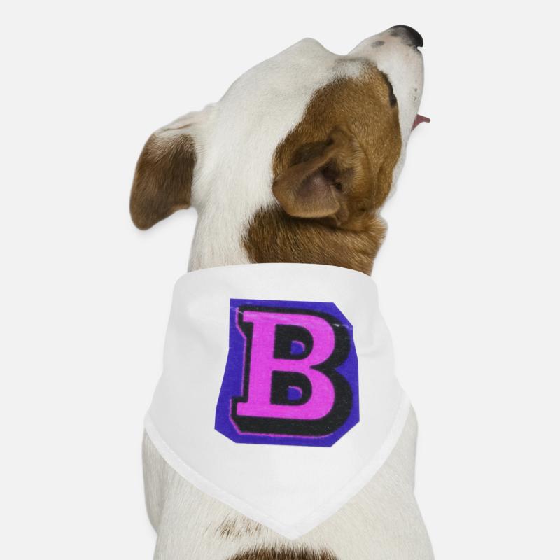 Typographie Lettre B Bandana pour chien