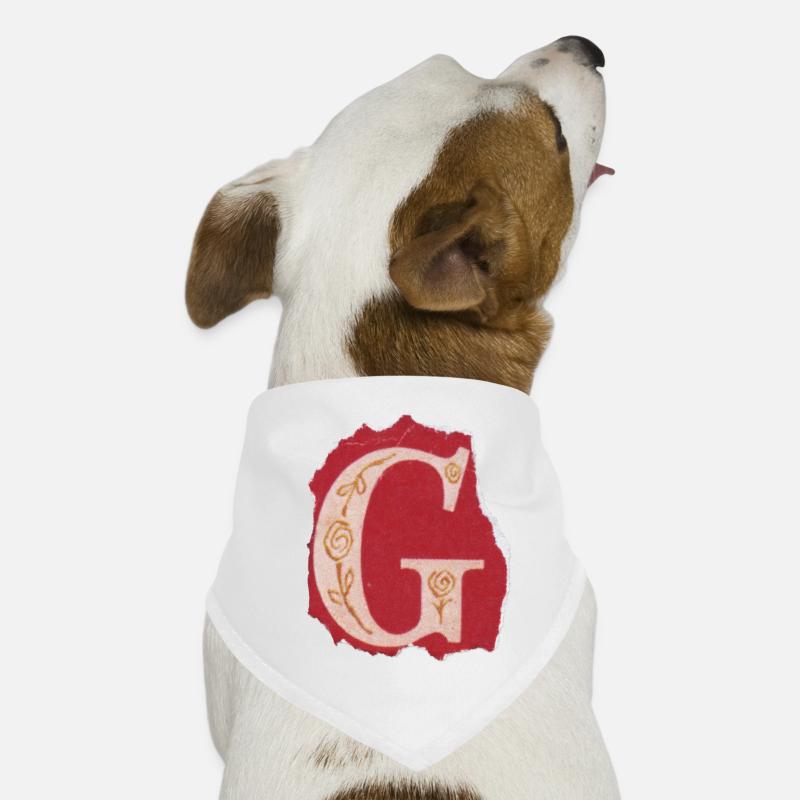 Buchstabe G Hunde-Bandana