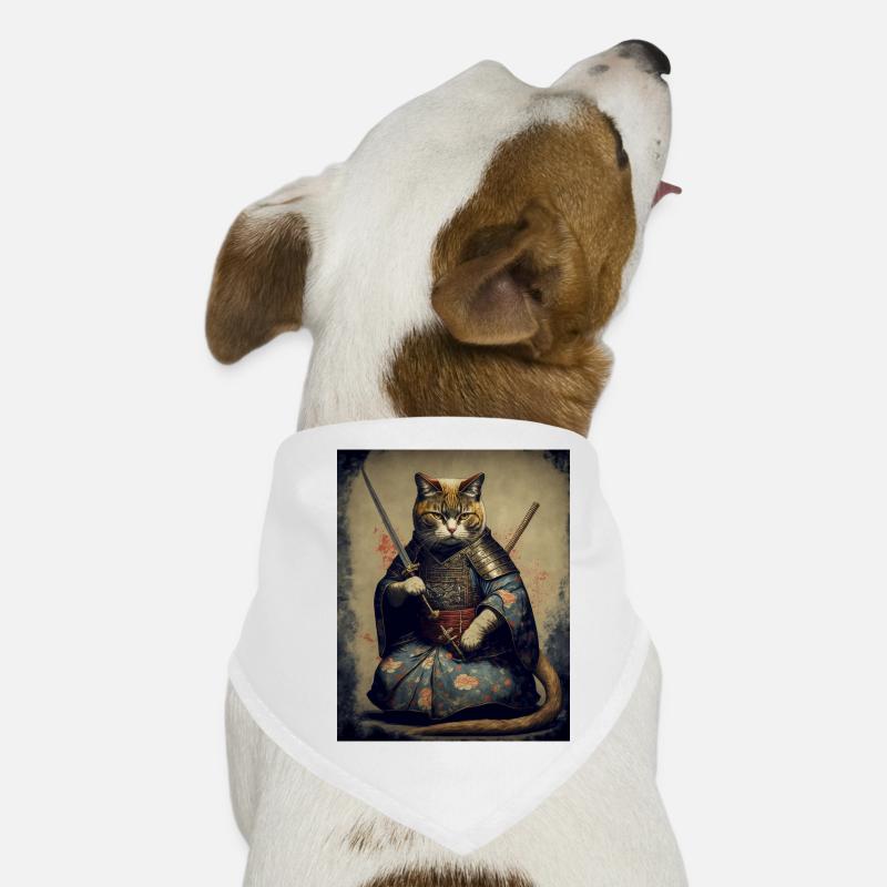 Chatmurai 1 - Hunde-Bandana - Weiß
