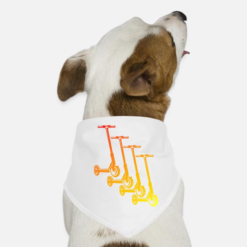 E-Scooter E-Roller Scooter - Hunde-Bandana - Weiß