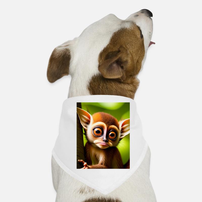 cool funny cute tarsier (Tarsiidae) forest comic Dog Bandana