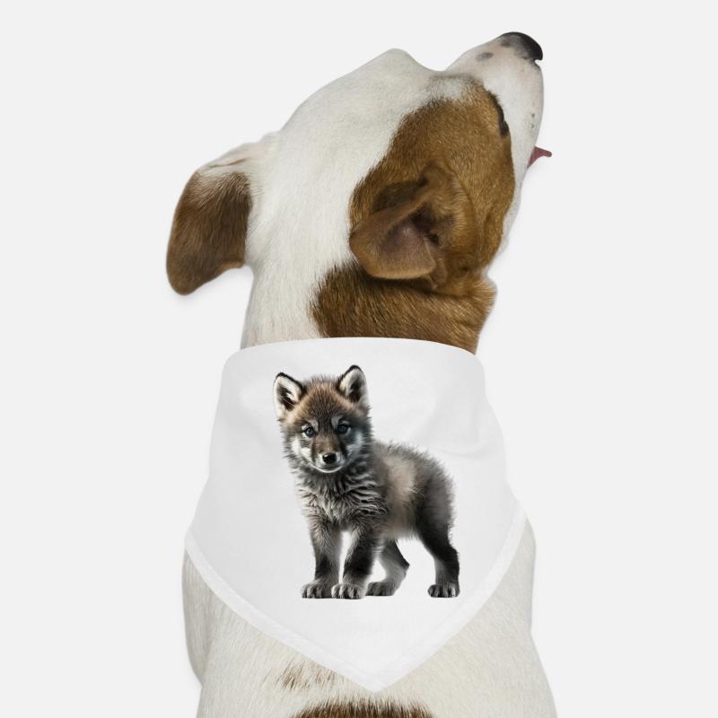 Mignon bébé loup Bandana pour chien