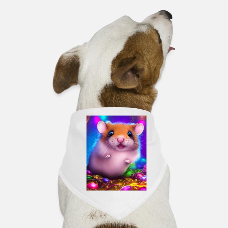 Cooles Comic-Porträt eines Hamsters Hunde-Bandana