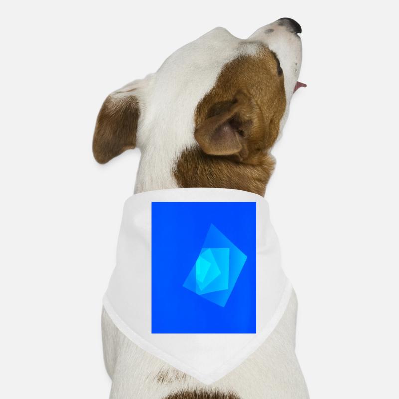 Light installation upright blue geometric Dog Bandana