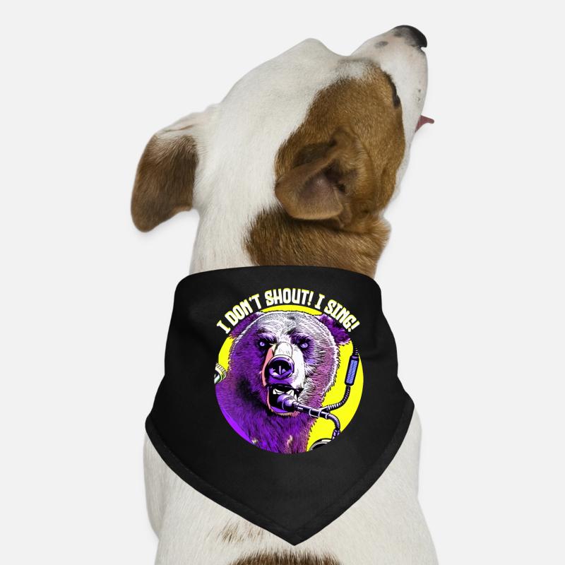 Je ne tire pas ! Je chante - Ours Bandana pour chien