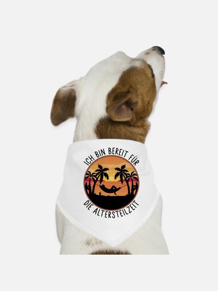 Ruhestand - Ich bin bereit für die Altersteilzeit - Hunde-Bandana - Weiß - Vorne