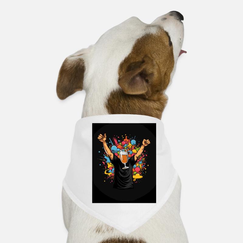 Bunter Bierkopf Hunde-Bandana