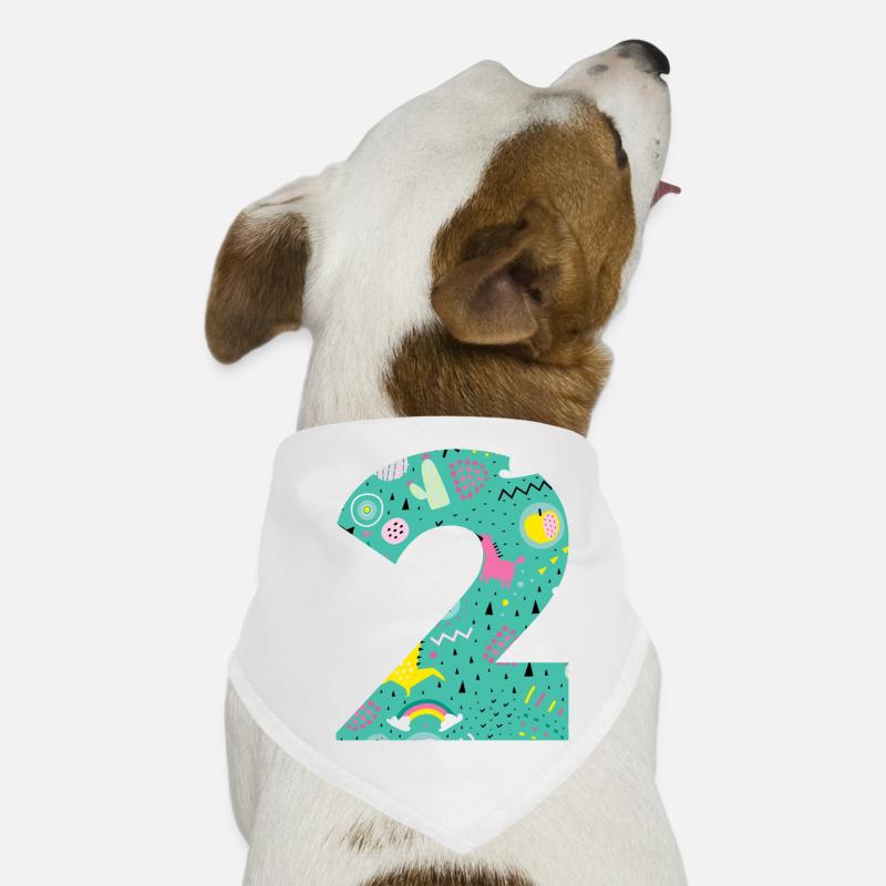 Personalisierter Geburtstag Nummer 2 Hunde-Bandana