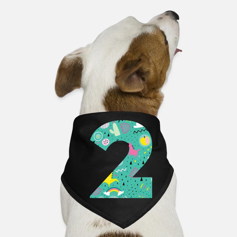 Personalized Birthday Number 2 Dog Bandana