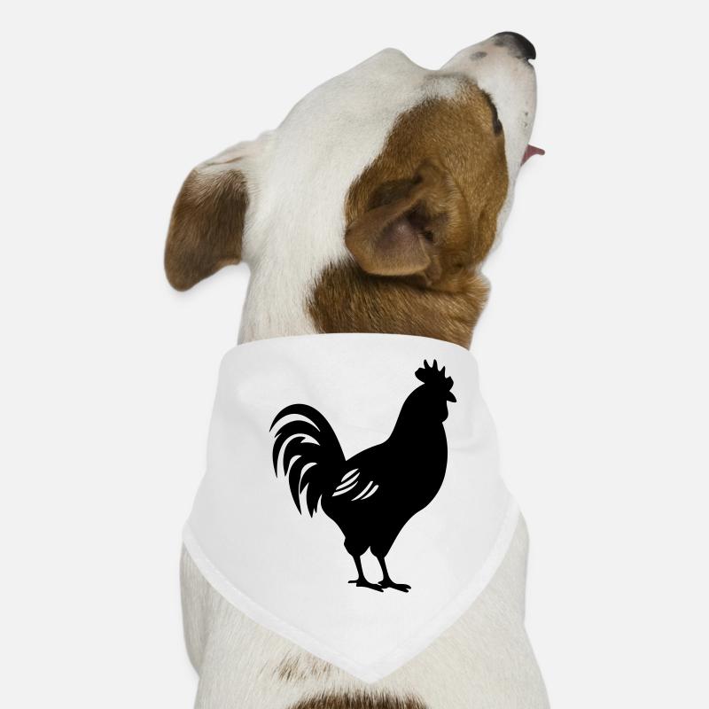 Huhn - Hunde-Bandana - Weiß