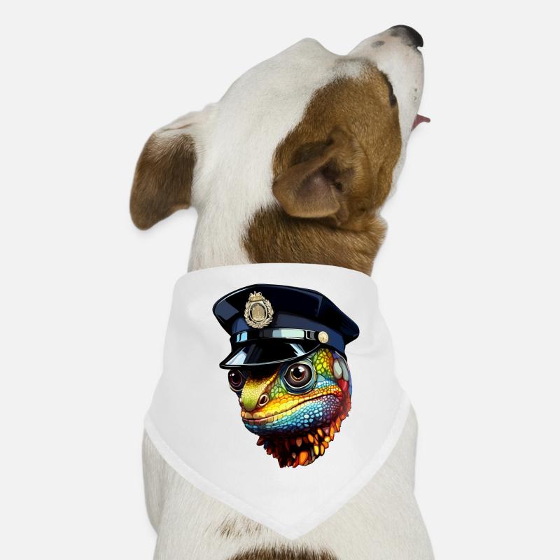 Chamäleon Polizei Hunde-Bandana
