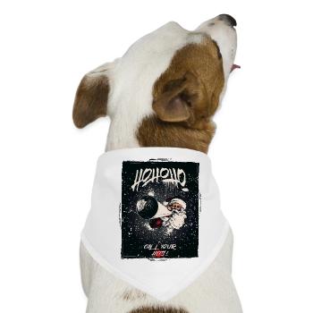 Hohoho, der Paintball-Weihnachtsmann ruft Hits - Hunde-Bandana - Weiß - Vorne