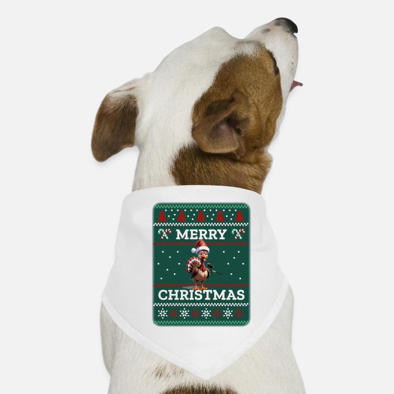 Paintball dinde souhaitant un joyeux Noël Bandana pour chien