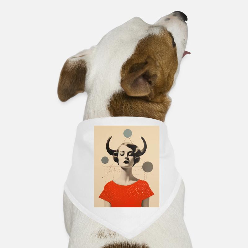 Taureau collage art astrologie Bandana pour chien