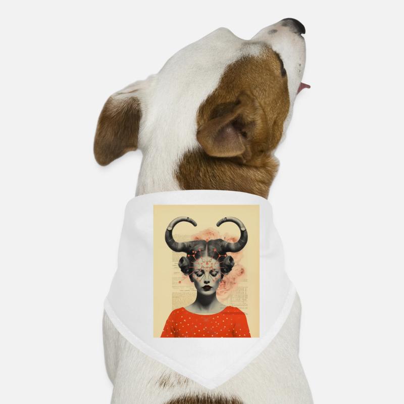 Steinbock Collage Kunst Astrologie Hunde-Bandana