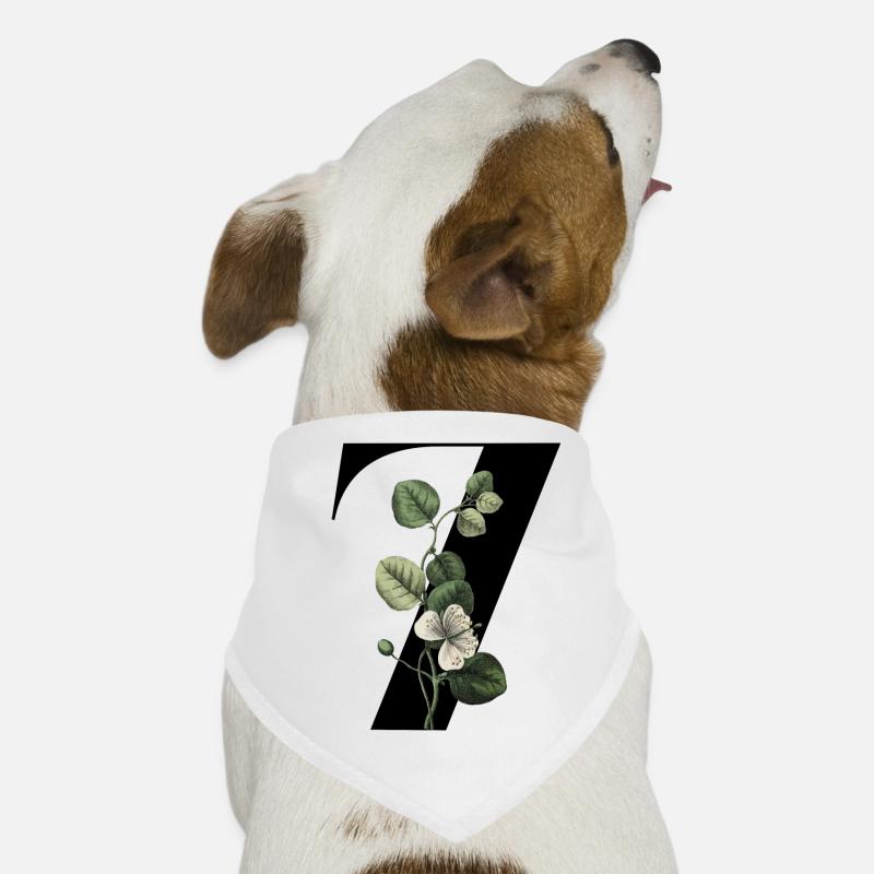 Nummer 7 Blumengrün -7. Blumengeburtstag Hunde-Bandana