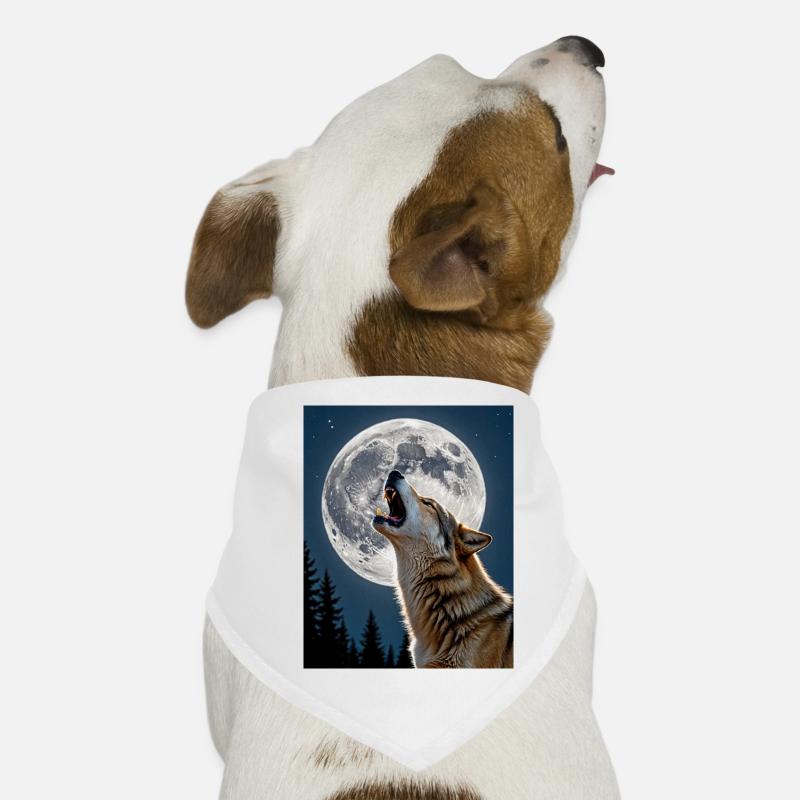 Howling Wolf Full Moon Moon Nature Epic Night Dog Bandana