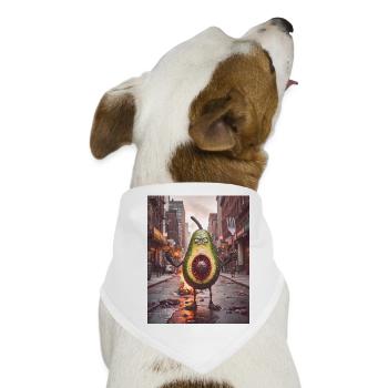 Gemüse Untergang Apocalypse Monster Avocado - Hunde-Bandana - Weiß - Vorne
