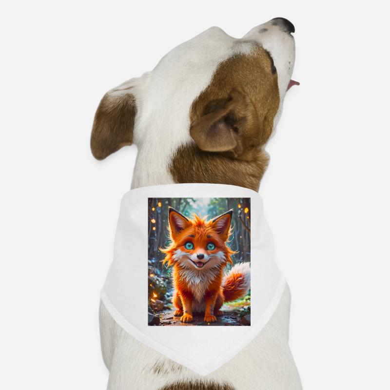 super cute animals in a forest – red fox Dog Bandana