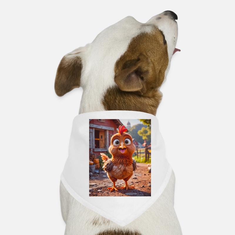 Animaux super mignons dans une forêt – Poulet Bandana pour chien