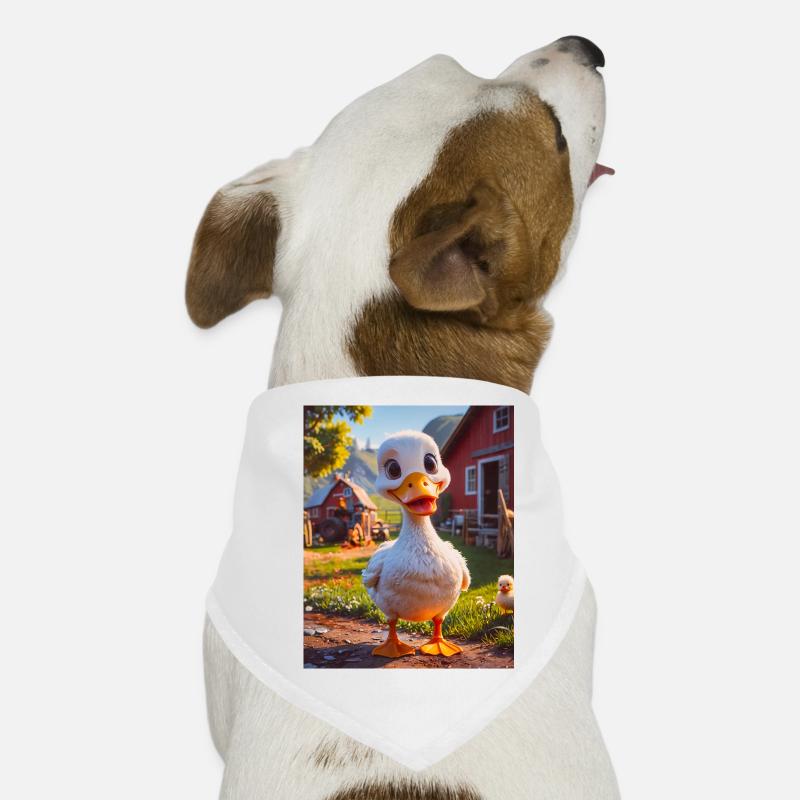Animaux super mignons dans une ferme – Goose Bandana pour chien