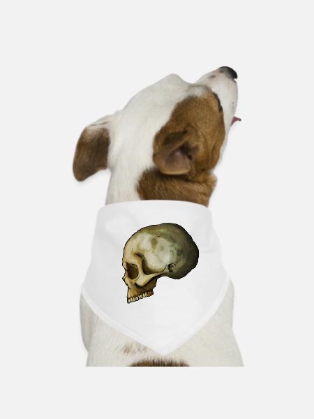 Crâne 2 - Bandana pour chien - blanc