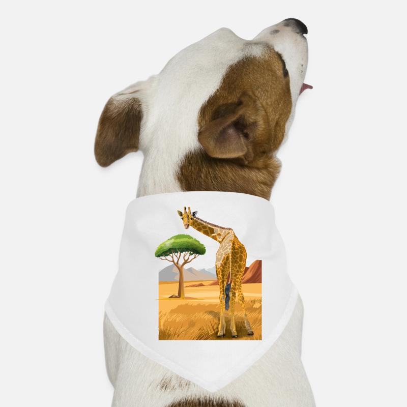 La girafe a l’air amicale Bandana pour chien