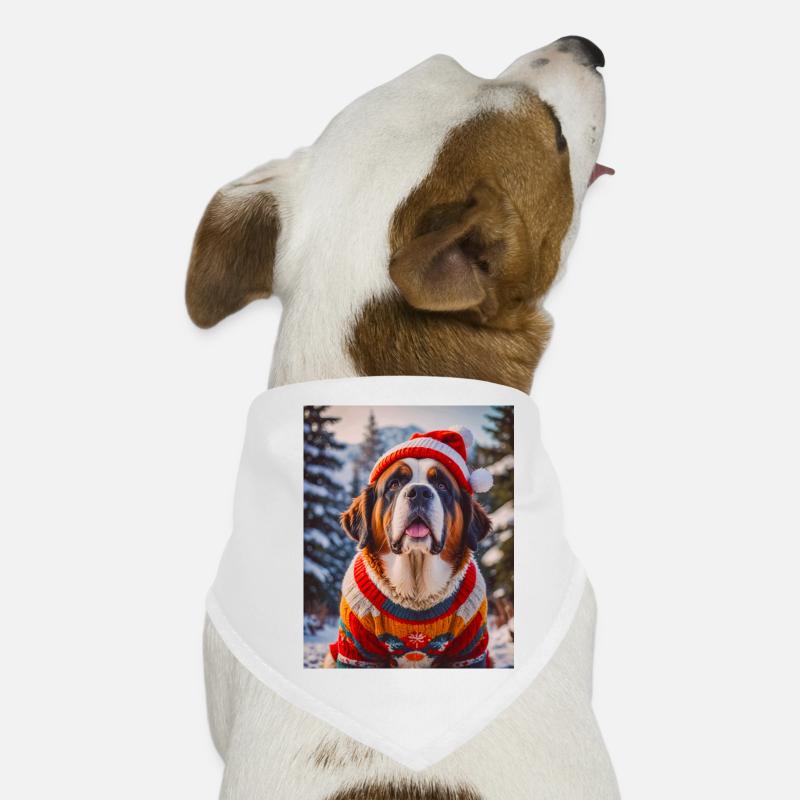 chiens super mignons victimes de la mode Noël de Saint-Bernard Bandana pour chien