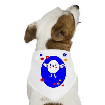 Osterei mit Küken - Hunde-Bandana - Weiß - Vorne