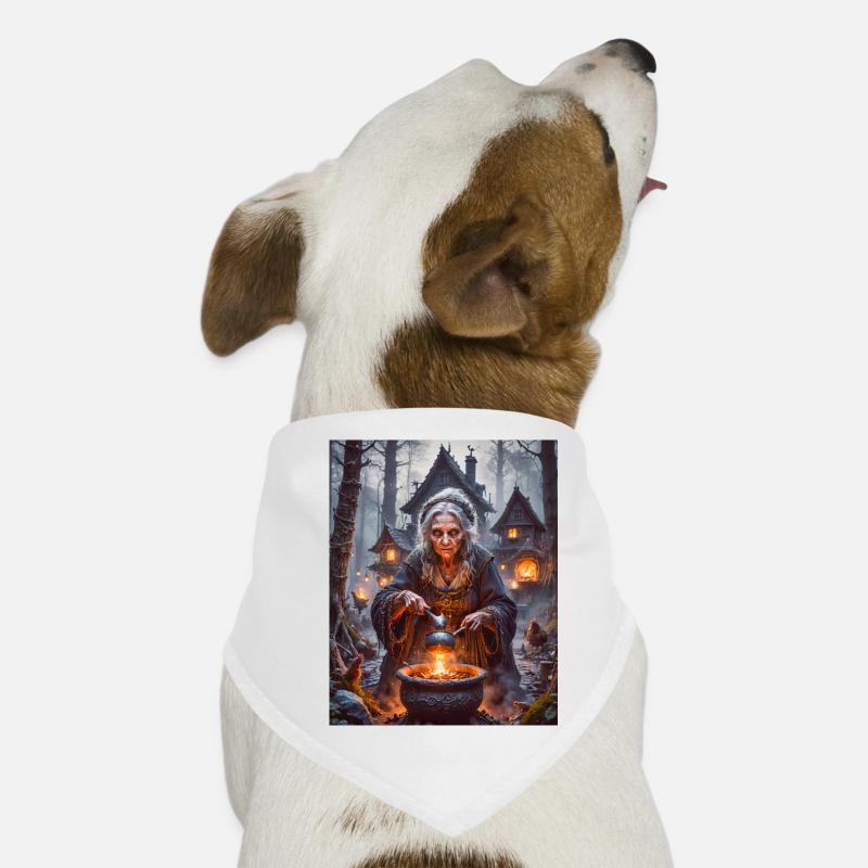 Baba Yaga, Slavic witch in a flying mortar Dog Bandana