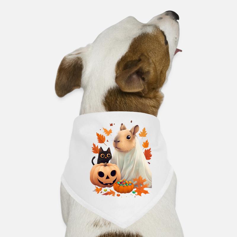 Halloween Capybara Katze Geist Geschenkidee Hunde-Bandana
