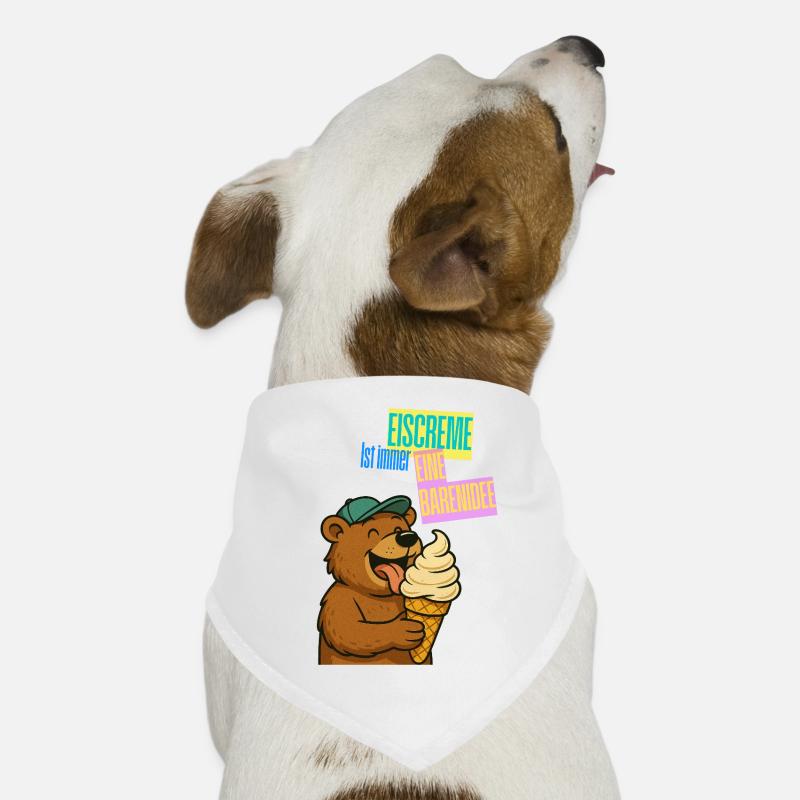 Bande dessinée de crème glacée Bear Bandana pour chien