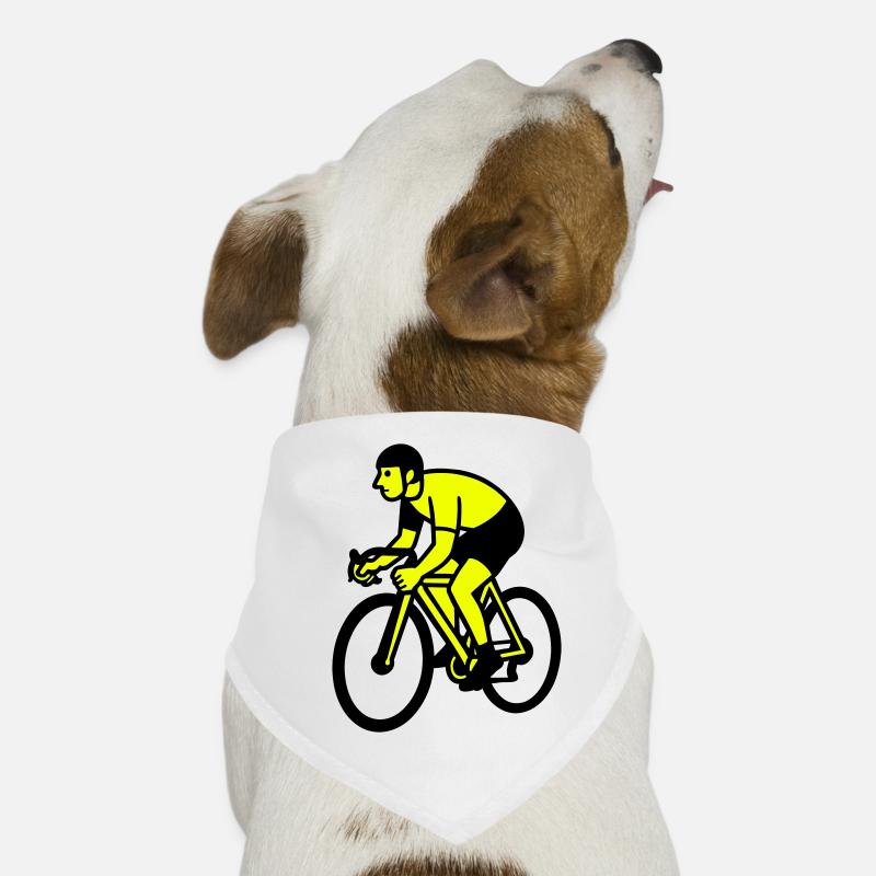 Neonrad Silhouette Radfahrer Hunde-Bandana