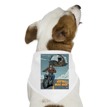Ich lebe im Flugzeugmodus - Hunde-Bandana - Weiß - Vorne
