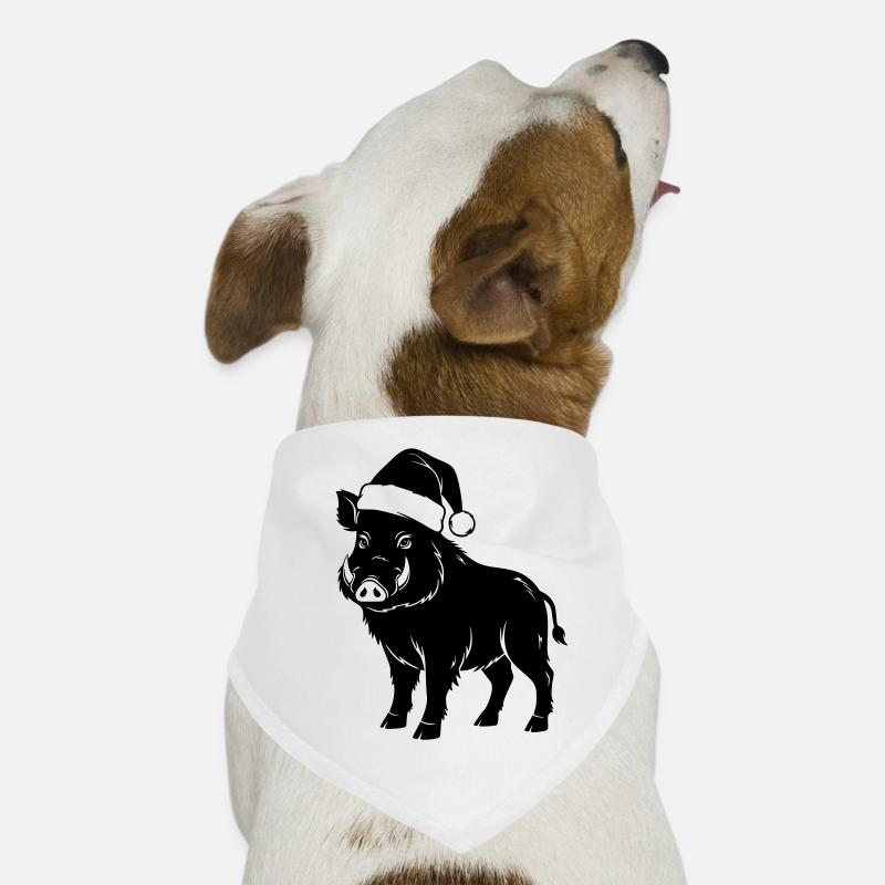 Vecteur de sanglier de Noël Bandana pour chien