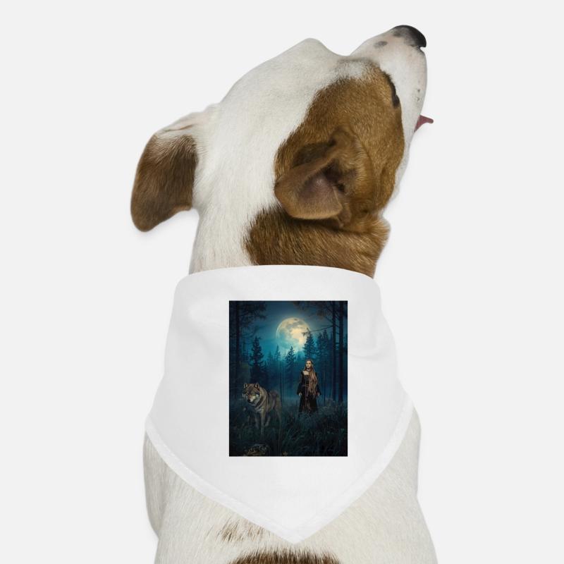 Moonlight Forest Guardian Dog Bandana