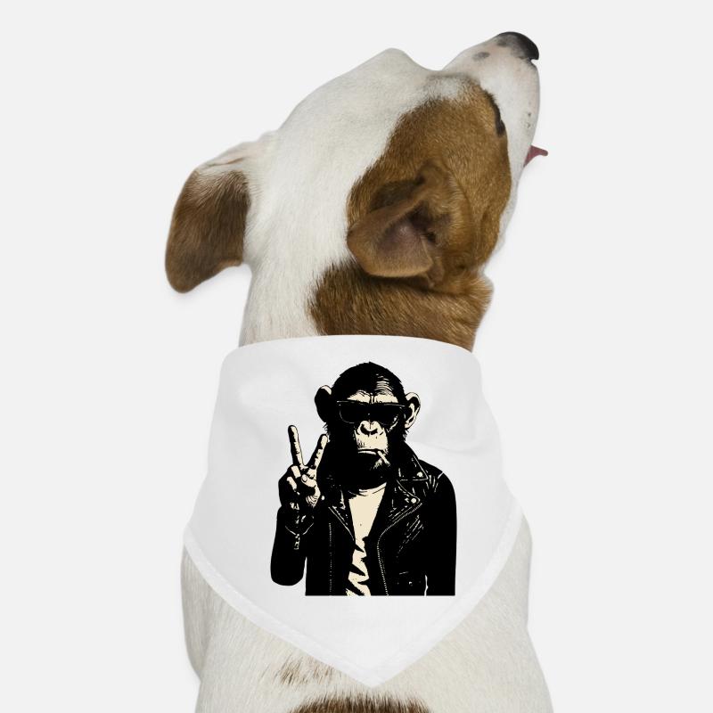 Cuir du signe de paix des Chimpanzés Rebelles Bandana pour chien