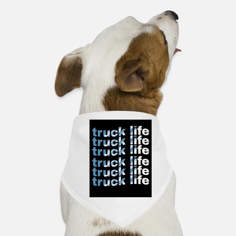 Lkw-Lebensdauer-Rastergradient - Hunde-Bandana - Weiß